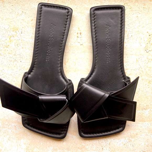 Lightly used Acnevstudios black slide sandals - Picture 4 of 5